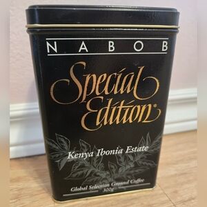 🌈Black NABOB Special Edition Kenya Ibonia Estate Coffee Tin Box Canister